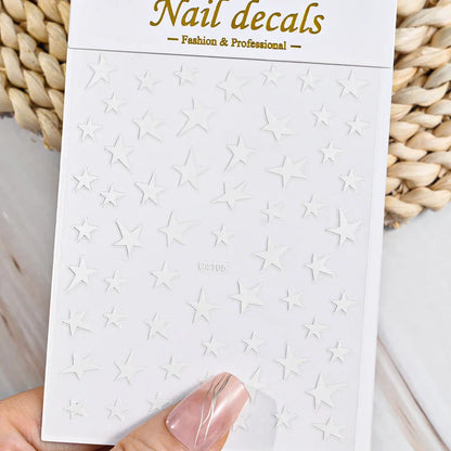 3D Metal Flame Nail Stickers
