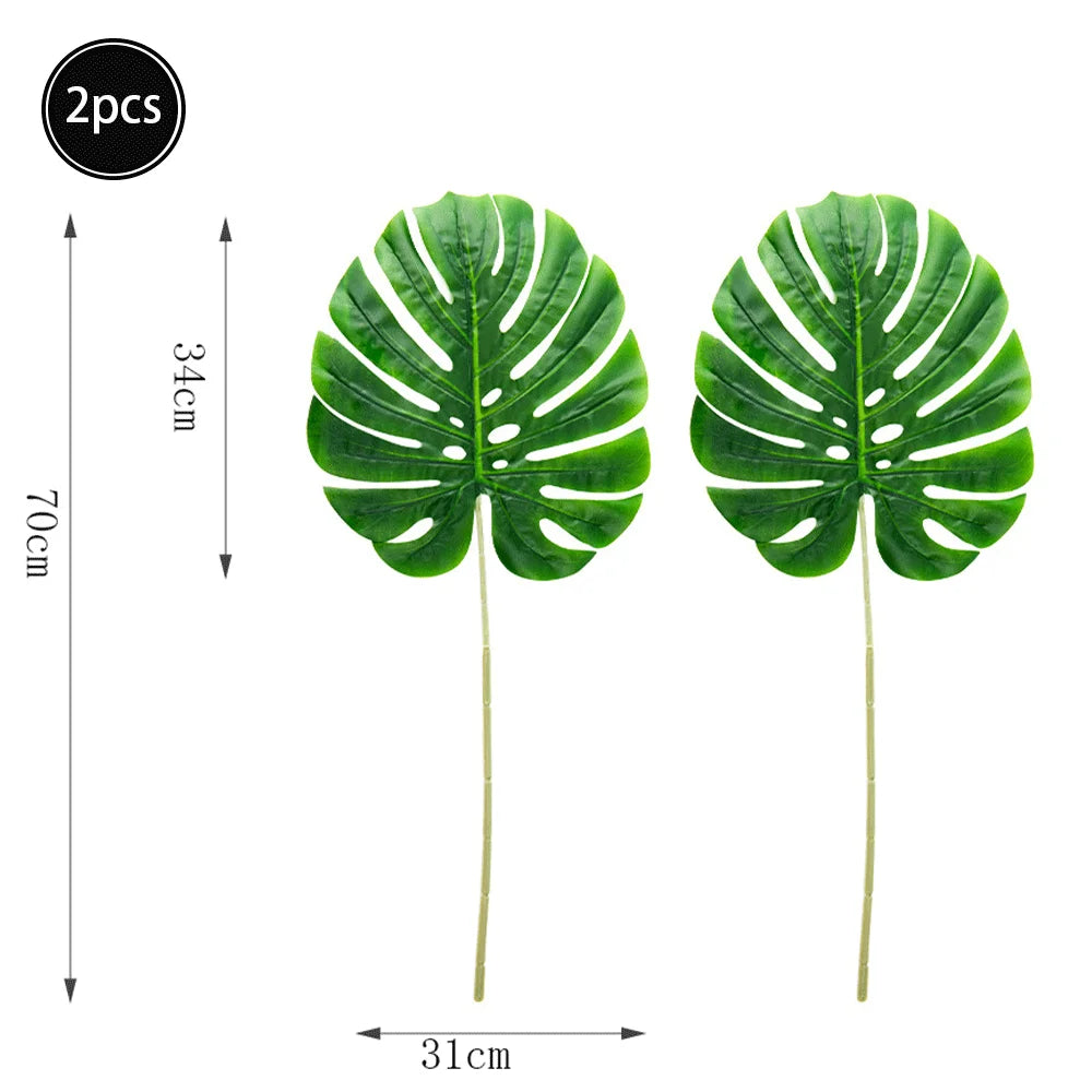 Artificial Tropical Palm Monstera Leaves