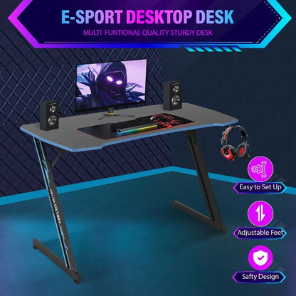 ZUIYU 47-Inch Z-Shaped Gaming Desk