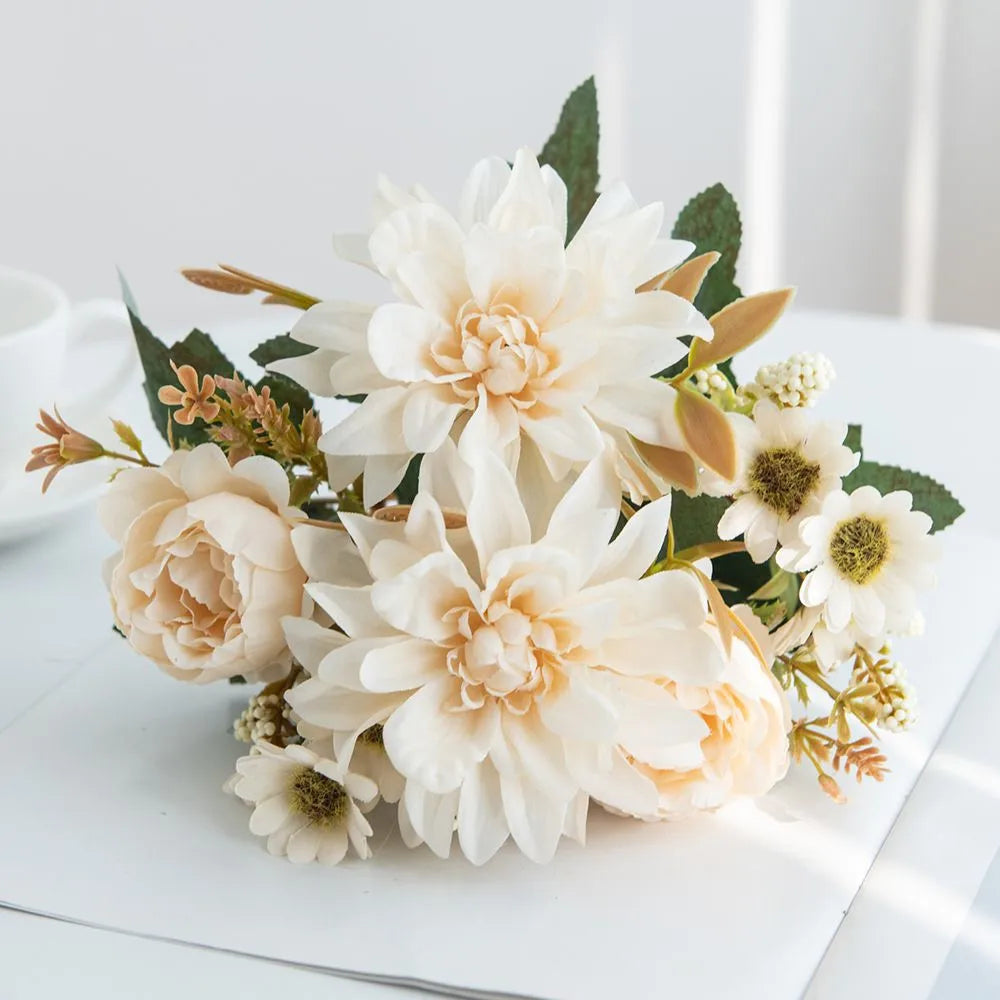 Silk Dahlia Rose Bouquet