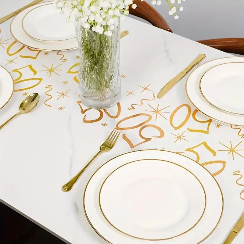 Gold Birthday Party Table Runner