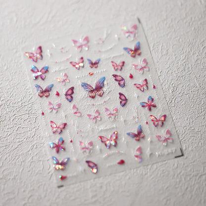 5D Spider Web Nail Sticker