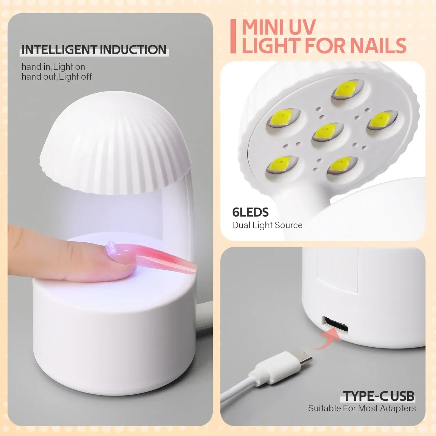 Mini Portable UV Nail Lamp