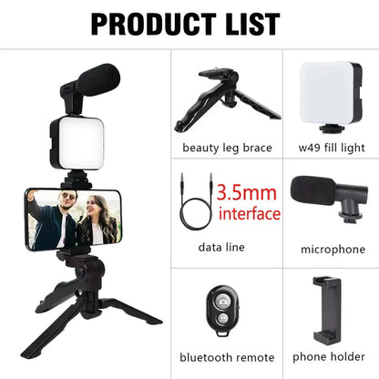 Smartphone Vlogging Kit with Tripod