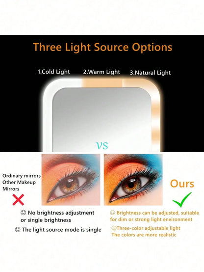 Folding LED Makeup Mirror