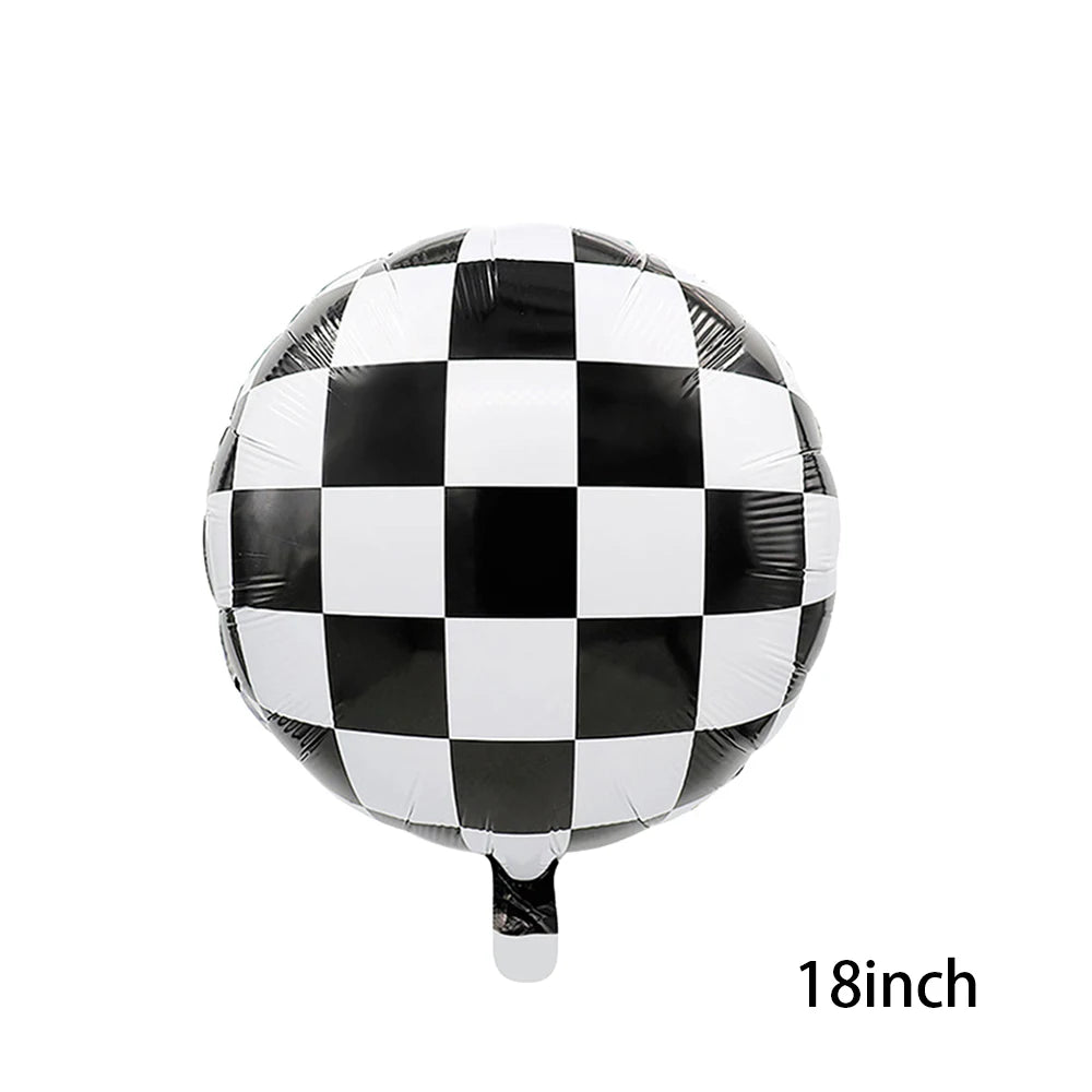 Racing Car Checkered Table Runner