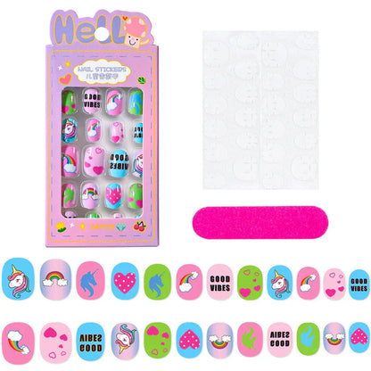 24Pcs Cute Bow Press-On Nails