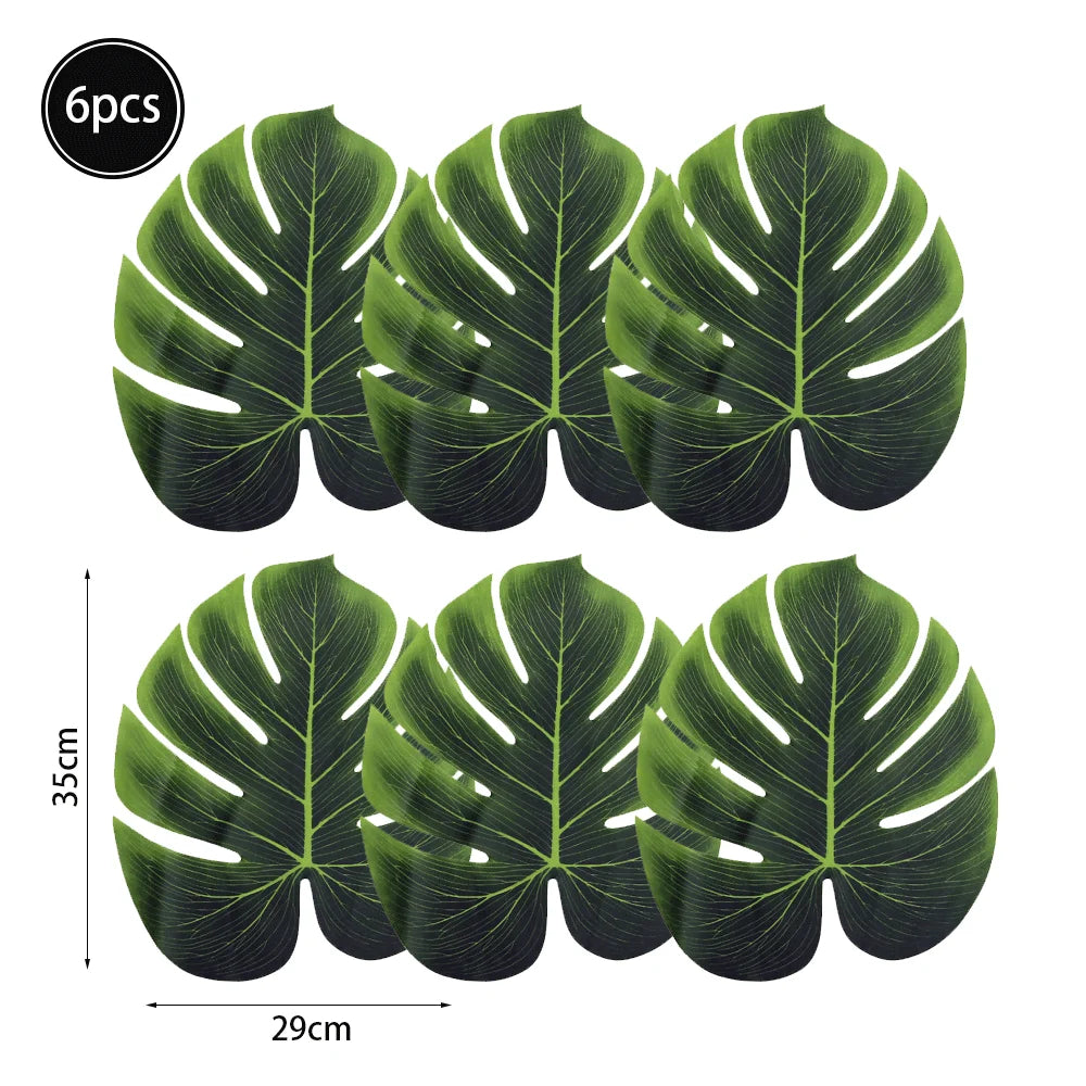 Artificial Tropical Palm Monstera Leaves