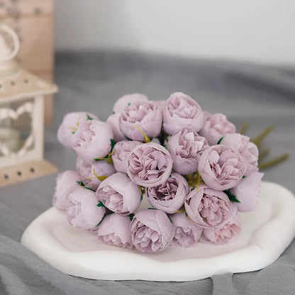 Tenvity Pink Rose Peony Bouquet