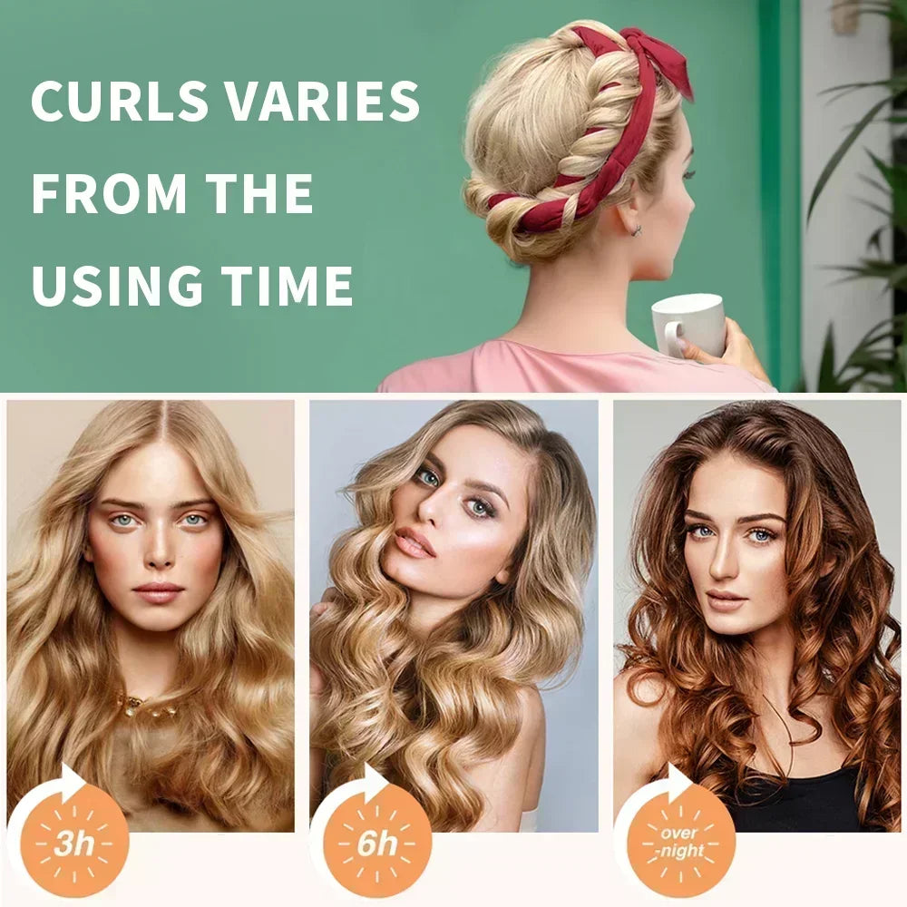 Heatless Curling Rod Headband Set