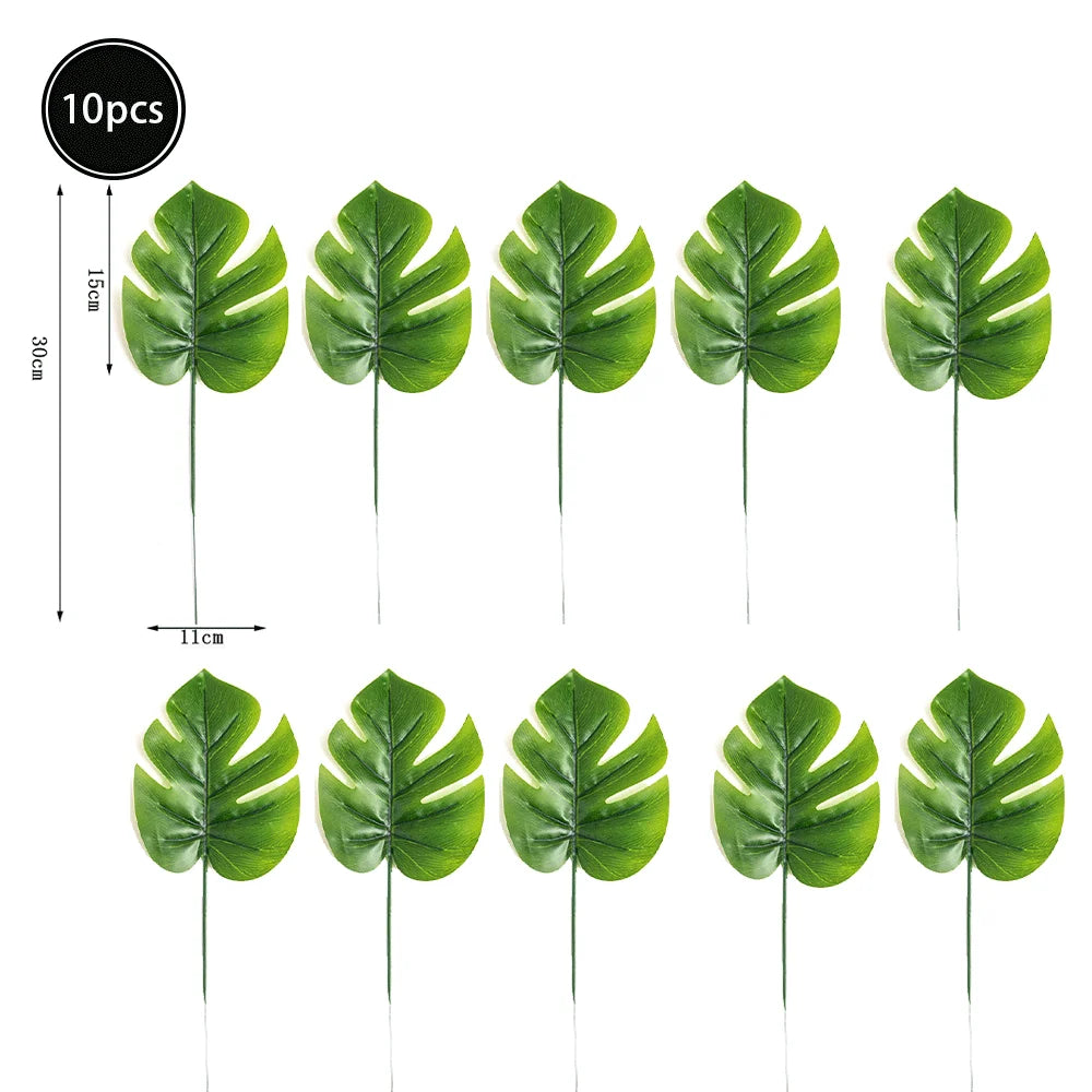 Artificial Tropical Palm Monstera Leaves